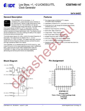 ICS87946AYI-147LFT datasheet  